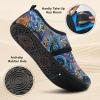 imageJOINFREE House Slippers for Women Men Cozy Slip On Bedroom Shoes Wide Barefoot Slipper Socks for Indoor Home Travel Office YogaMultisea