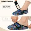 imageJOINFREE House Slippers for Women Men Cozy Slip On Bedroom Shoes Wide Barefoot Slipper Socks for Indoor Home Travel Office YogaMultisea