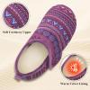 imageJOINFREE House Slippers for Women Men Cozy Slip On Bedroom Shoes Wide Barefoot Slipper Socks for Indoor Home Travel Office YogaPurplebohe