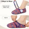 imageJOINFREE House Slippers for Women Men Cozy Slip On Bedroom Shoes Wide Barefoot Slipper Socks for Indoor Home Travel Office YogaPurplegeo