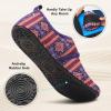 imageJOINFREE House Slippers for Women Men Cozy Slip On Bedroom Shoes Wide Barefoot Slipper Socks for Indoor Home Travel Office YogaPurplegeo