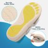imageJOINFREE Womens Barefoot Walking Shoes Wide Diabetic Shoes Adjustable Mary Jane Shoes Flats Arthritis Edema Casual Shoes Breathable Slip on Sneakers Indoor OutdoorLightbeige
