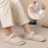 imageJOINFREE Womens Mens House Slippers Wide Adjustable Diabetic Slippers Cozy Barefoot Bedroom Shoes Edma Swollen Socks Slipper With Soft Rubber SolesBeige