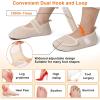 imageJOINFREE Womens Mens House Slippers Wide Adjustable Diabetic Slippers Cozy Barefoot Bedroom Shoes Edma Swollen Socks Slipper With Soft Rubber SolesBeige
