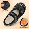 imageJOINFREE Womens Mens House Slippers Wide Adjustable Diabetic Slippers Cozy Barefoot Bedroom Shoes Edma Swollen Socks Slipper With Soft Rubber SolesBoblack