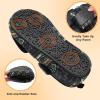 imageJOINFREE Womens Mens House Slippers Wide Adjustable Diabetic Slippers Cozy Barefoot Bedroom Shoes Edma Swollen Socks Slipper With Soft Rubber SolesBoblack