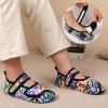 imageJOINFREE Womens Mens House Slippers Wide Adjustable Diabetic Slippers Cozy Barefoot Bedroom Shoes Edma Swollen Socks Slipper With Soft Rubber SolesColorful