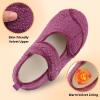 imageJOINFREE Womens Mens House Slippers Wide Adjustable Diabetic Slippers Cozy Barefoot Bedroom Shoes Edma Swollen Socks Slipper With Soft Rubber SolesDarkpurple