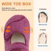 imageJOINFREE Womens Mens House Slippers Wide Adjustable Diabetic Slippers Cozy Barefoot Bedroom Shoes Edma Swollen Socks Slipper With Soft Rubber SolesDarkpurple