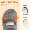 imageJOINFREE Womens Mens House Slippers Wide Adjustable Diabetic Slippers Cozy Barefoot Bedroom Shoes Edma Swollen Socks Slipper With Soft Rubber SolesGrey