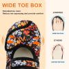 imageJOINFREE Womens Mens House Slippers Wide Adjustable Diabetic Slippers Cozy Barefoot Bedroom Shoes Edma Swollen Socks Slipper With Soft Rubber SolesMultiflower