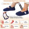 imageJOINFREE Womens Mens House Slippers Wide Adjustable Diabetic Slippers Cozy Barefoot Bedroom Shoes Edma Swollen Socks Slipper With Soft Rubber SolesNavyblue