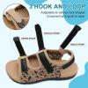 imageJOINFREE Womens Orthopedic Walking Hiking Sandals Adjustable Open Toe Sports Water Sandals with Plantar Fasciitis Arch Support Thick Athletic Cushion Outdoor Beach SandalsLeopard Brown