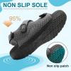 imageJOINFREE Womens Orthopedic Walking Hiking Sandals Adjustable Open Toe Sports Water Sandals with Plantar Fasciitis Arch Support Thick Athletic Cushion Outdoor Beach SandalsDark Grey