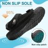 imageJOINFREE Womens Orthopedic Walking Hiking Sandals Adjustable Open Toe Sports Water Sandals with Plantar Fasciitis Arch Support Thick Athletic Cushion Outdoor Beach SandalsBlack
