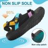 imageJOINFREE Womens Orthopedic Walking Hiking Sandals Adjustable Open Toe Sports Water Sandals with Plantar Fasciitis Arch Support Thick Athletic Cushion Outdoor Beach SandalsColor Multi