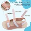 imageJOINFREE Womens Orthopedic Walking Hiking Sandals Adjustable Open Toe Sports Water Sandals with Plantar Fasciitis Arch Support Thick Athletic Cushion Outdoor Beach SandalsPink