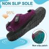 imageJOINFREE Womens Orthopedic Walking Hiking Sandals Adjustable Open Toe Sports Water Sandals with Plantar Fasciitis Arch Support Thick Athletic Cushion Outdoor Beach SandalsPurple