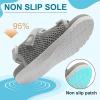 imageJOINFREE Womens Orthopedic Walking Hiking Sandals Adjustable Open Toe Sports Water Sandals with Plantar Fasciitis Arch Support Thick Athletic Cushion Outdoor Beach SandalsGrey