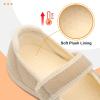 imageJOINFREE Womens Wide Diabetic Slippers Adjustable Comfort House Shoes Extra Wide Width Edema Swollen Arthritis Bedroom Slipper Indoor OutdoorBeige