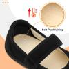 imageJOINFREE Womens Wide Diabetic Slippers Adjustable Comfort House Shoes Extra Wide Width Edema Swollen Arthritis Bedroom Slipper Indoor OutdoorBlack