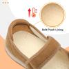 imageJOINFREE Womens Wide Diabetic Slippers Adjustable Comfort House Shoes Extra Wide Width Edema Swollen Arthritis Bedroom Slipper Indoor OutdoorBrown