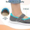 imageJOINFREE Womens Wide Diabetic Slippers Adjustable Comfort House Shoes Extra Wide Width Edema Swollen Arthritis Bedroom Slipper Indoor OutdoorDarkgrey