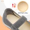 imageJOINFREE Womens Wide Diabetic Slippers Adjustable Comfort House Shoes Extra Wide Width Edema Swollen Arthritis Bedroom Slipper Indoor OutdoorDarkgrey