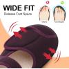 imageJOINFREE Womens Wide Diabetic Slippers Adjustable Comfort House Shoes Extra Wide Width Edema Swollen Arthritis Bedroom Slipper Indoor OutdoorDarkpurple