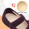 imageJOINFREE Womens Wide Diabetic Slippers Adjustable Comfort House Shoes Extra Wide Width Edema Swollen Arthritis Bedroom Slipper Indoor OutdoorDarkpurple
