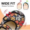 imageJOINFREE Womens Wide Diabetic Slippers Adjustable Comfort House Shoes Extra Wide Width Edema Swollen Arthritis Bedroom Slipper Indoor OutdoorFlower