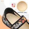 imageJOINFREE Womens Wide Diabetic Slippers Adjustable Comfort House Shoes Extra Wide Width Edema Swollen Arthritis Bedroom Slipper Indoor OutdoorFlower