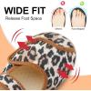 imageJOINFREE Womens Wide Diabetic Slippers Adjustable Comfort House Shoes Extra Wide Width Edema Swollen Arthritis Bedroom Slipper Indoor OutdoorLeopard