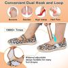 imageJOINFREE Womens Wide Diabetic Slippers Adjustable Comfort House Shoes Extra Wide Width Edema Swollen Arthritis Bedroom Slipper Indoor OutdoorLeopard