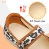 imageJOINFREE Womens Wide Diabetic Slippers Adjustable Comfort House Shoes Extra Wide Width Edema Swollen Arthritis Bedroom Slipper Indoor OutdoorLeopard