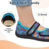 imageJOINFREE Womens Wide Diabetic Slippers Adjustable Comfort House Shoes Extra Wide Width Edema Swollen Arthritis Bedroom Slipper Indoor OutdoorMulti Sea