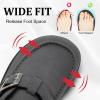 imageJOINFREE Womens Wide Suede Clogs Zero Drop Potato Shoes Diabetic Mules for Swollen Edema Comfort Slip on Clog Slippers with Adjuatable Buckle Indoor ampamp Outdoor UseDark Gray