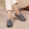 imageJOINFREE Womens Wide Suede Clogs Zero Drop Potato Shoes Diabetic Mules for Swollen Edema Comfort Slip on Clog Slippers with Adjuatable Buckle Indoor ampamp Outdoor UseFlower