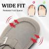 imageJOINFREE Womens Wide Suede Clogs Zero Drop Potato Shoes Diabetic Mules for Swollen Edema Comfort Slip on Clog Slippers with Adjuatable Buckle Indoor ampamp Outdoor UseGrey
