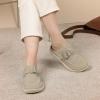 imageJOINFREE Womens Wide Suede Clogs Zero Drop Potato Shoes Diabetic Mules for Swollen Edema Comfort Slip on Clog Slippers with Adjuatable Buckle Indoor ampamp Outdoor UseTaupe