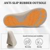 imageJOINFREE Womens Wide Suede Clogs Zero Drop Potato Shoes Diabetic Mules for Swollen Edema Comfort Slip on Clog Slippers with Adjuatable Buckle Indoor ampamp Outdoor UseTaupe