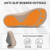 imageJOINFREE Womens Wide Suede Clogs Zero Drop Potato Shoes Diabetic Mules for Swollen Edema Comfort Slip on Clog Slippers with Adjuatable Buckle Indoor ampamp Outdoor UseGrey