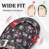 imageJOINFREE Womens Wide Suede Clogs Zero Drop Potato Shoes Diabetic Mules for Swollen Edema Comfort Slip on Clog Slippers with Adjuatable Buckle Indoor ampamp Outdoor UseFlower