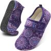 imageJOINFREE House Slippers for Women Men Cozy Slip On Bedroom Shoes Wide Barefoot Slipper Socks for Indoor Home Travel Office YogaBopurple