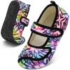 imageJOINFREE Womens Mens House Slippers Wide Adjustable Diabetic Slippers Cozy Barefoot Bedroom Shoes Edma Swollen Socks Slipper With Soft Rubber SolesColorful