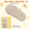 imageJOINFREE Toddler Shoes Boys Girls Walking Lightweight Wide Barefoot Slip On Sneakers Mary Jane School Shoe Breathable FlexibleBeige
