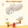 imageJOINFREE Toddler Shoes Boys Girls Walking Lightweight Wide Barefoot Slip On Sneakers Mary Jane School Shoe Breathable FlexibleBeige