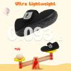 imageJOINFREE Toddler Shoes Boys Girls Walking Lightweight Wide Barefoot Slip On Sneakers Mary Jane School Shoe Breathable FlexibleBlack