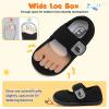 imageJOINFREE Toddler Shoes Boys Girls Walking Lightweight Wide Barefoot Slip On Sneakers Mary Jane School Shoe Breathable FlexibleBlack