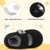 imageJOINFREE Toddler Shoes Boys Girls Walking Lightweight Wide Barefoot Slip On Sneakers Mary Jane School Shoe Breathable FlexibleBlack